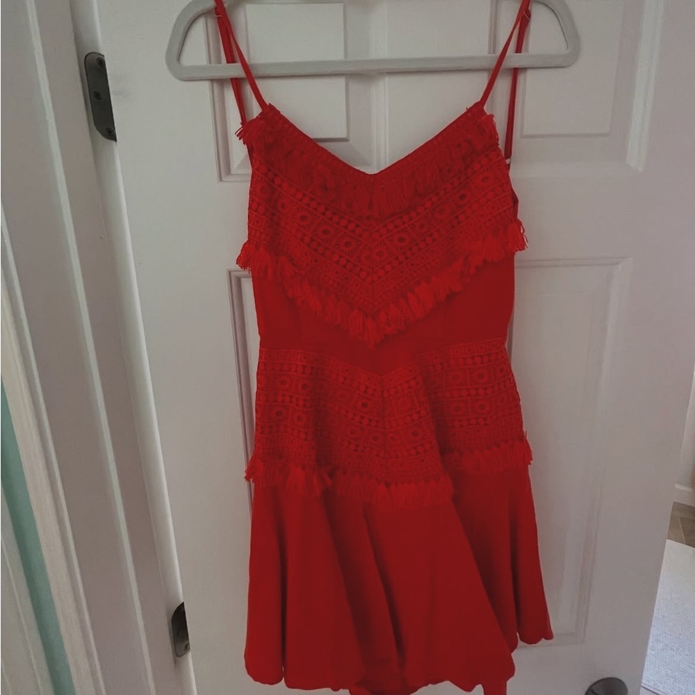 Saints + Secrets Vibrant Red Sleeveless Dress